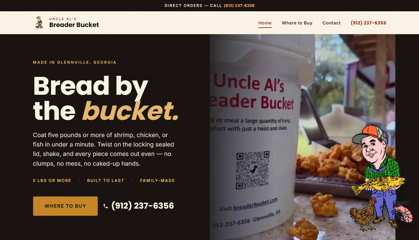 Uncle Al's Breader Bucket website